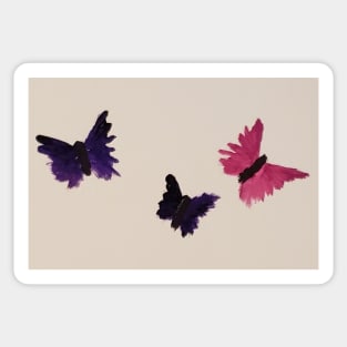 Butterflies acrylic painting by tabitha kremesec Sticker